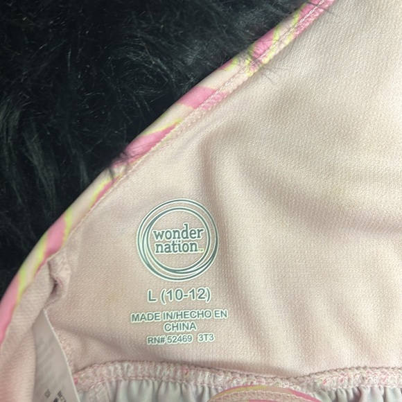 Wonder Nation Pink Zebra Print Kids Swimsuit - Picture 5 of 7